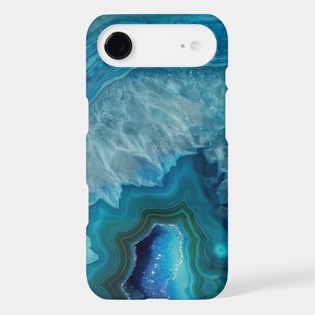 Beautiful Teal Blue Agate Stone Case-Mate iPhone Case (Back)