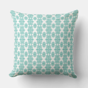 Beautiful Teal Geometric Shape Pattern Cushion