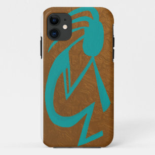 Beautiful Teal Kokopelli Painting iPhone 11 Case