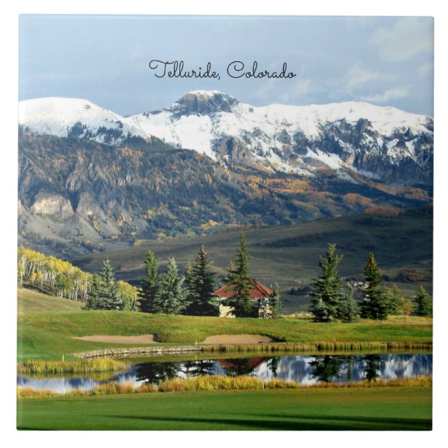 Beautiful Telluride, Colorado landscape, Tile (Front)