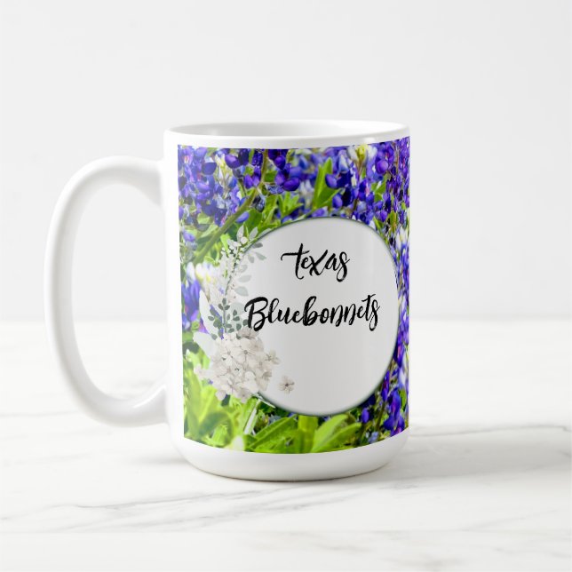 Beautiful Texas Bluebonnet Coffee Mug Gift Idea (Left)