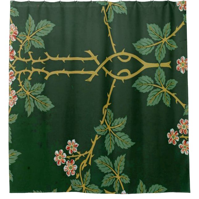 Beautiful textile pattern, William Morris ,Belle e Shower Curtain (Front)