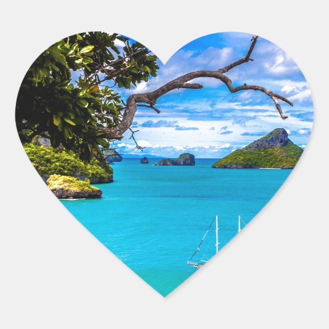 Beautiful Thailand Heart Sticker (Front)