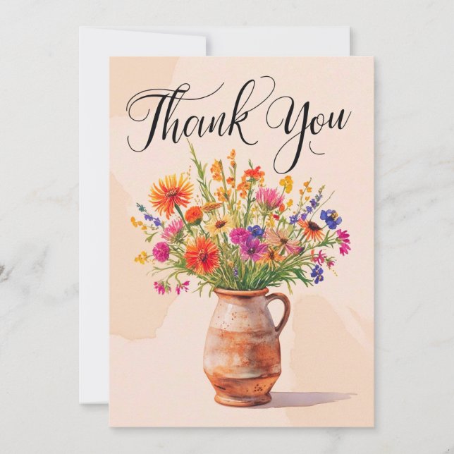 Beautiful Thank You Greeting Card (Front)