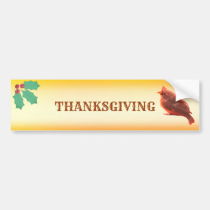 Beautiful Thanksgiving Bird Bumper Sticker