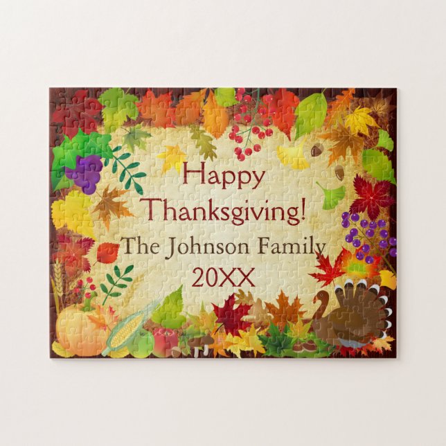 Beautiful Thanksgiving Harvest Jigsaw Puzzle (Horizontal)