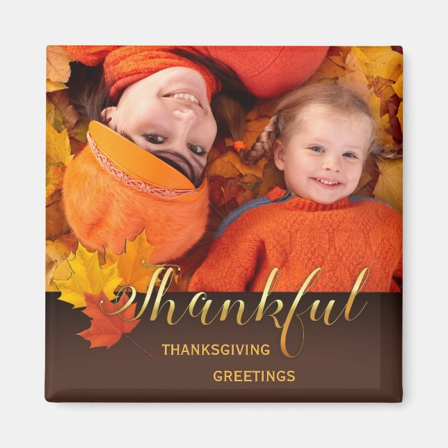Beautiful Thanksgiving Photo Magnet (Front)