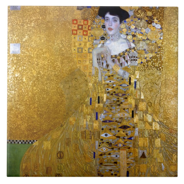 Beautiful The Woman in Gold Gustav Klimt Tile (Front)