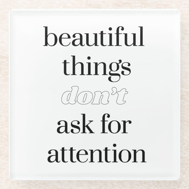 Beautiful Things Glass Coaster (Front)