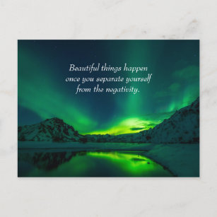 Beautiful Things Happen Inspirational Quote Postcard