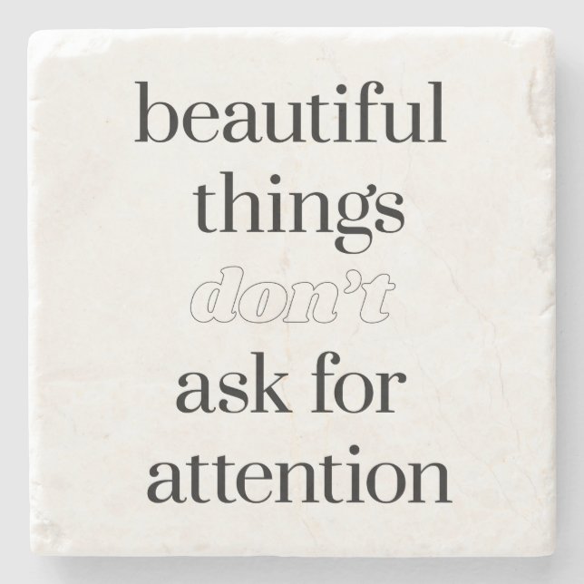 Beautiful Things Marble Stone Coaster (Front)