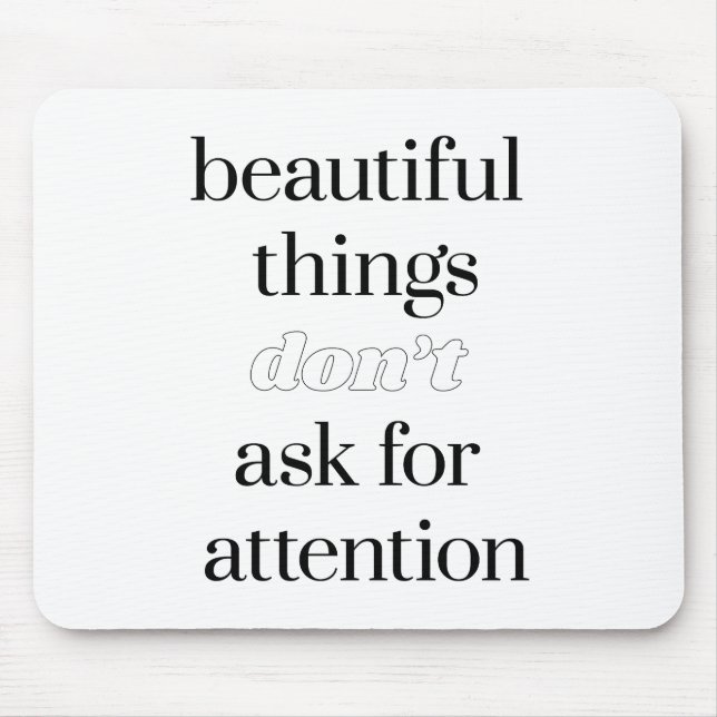 Beautiful Things Mouse Pad (Front)