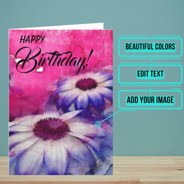 Beautiful Things Watercolor Birthday Card (This beautiful watercolor card is for the loved one whom you want to give a very special card to. )
