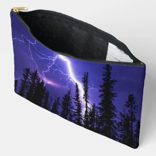 beautiful thunder over the forest accessory pouch