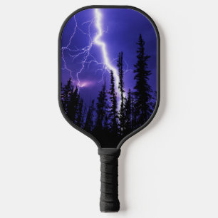 beautiful thunder over the forest pickleball paddle