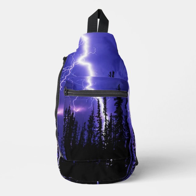 beautiful thunder over the forest sling bag (Front)