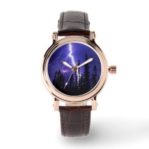 beautiful thunder over the forest watch