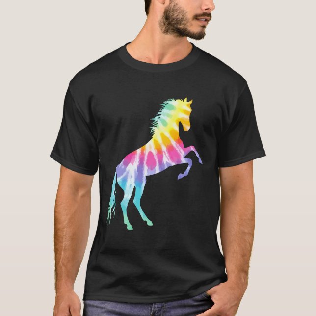Beautiful Tie Dye Horse T-Shirt (Front)