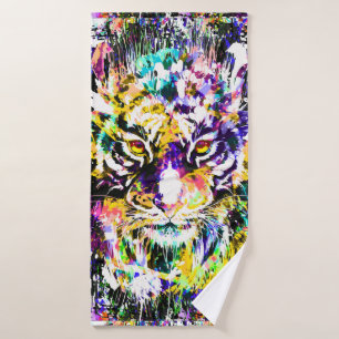 Beautiful Tiger Bath Towel Colourful Tiger