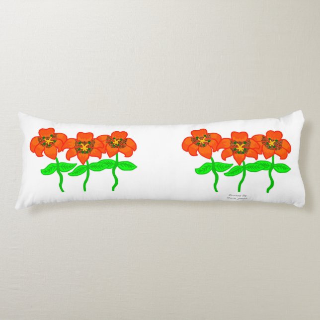 Beautiful Tiger Lilies Body Pillow (Front)