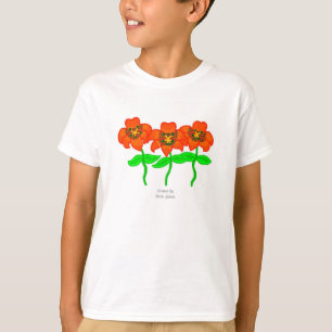 Beautiful Tiger Lilies Boys White Basic T Shirt