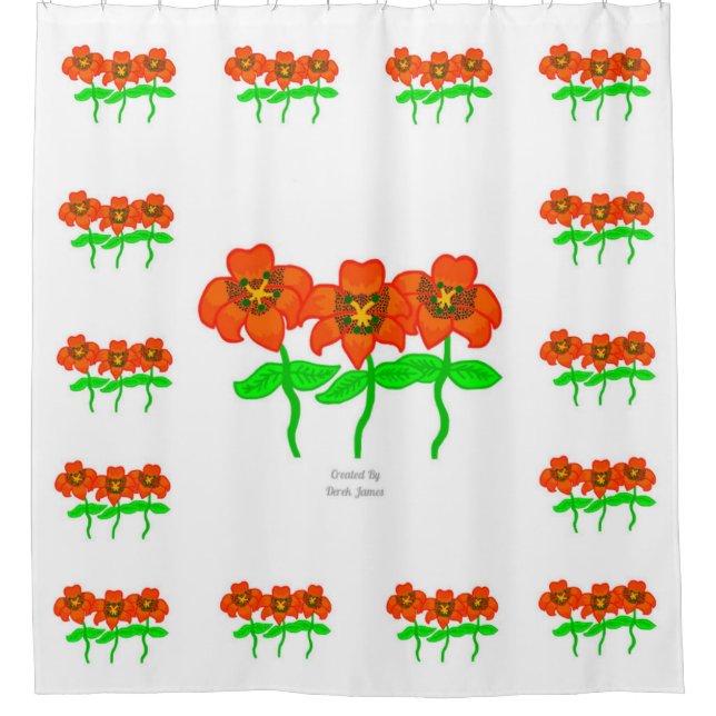 Beautiful Tiger Lilies Shower Curtain (Front)
