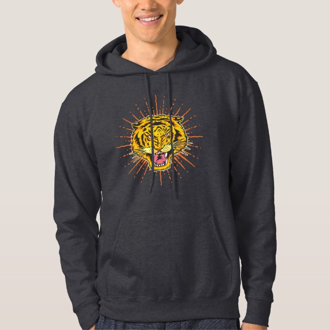 Beautiful tiger men's hoodie (Front)