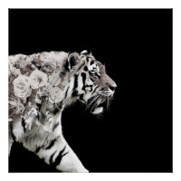 Beautiful Tiger Roses Double Exposure Photo
