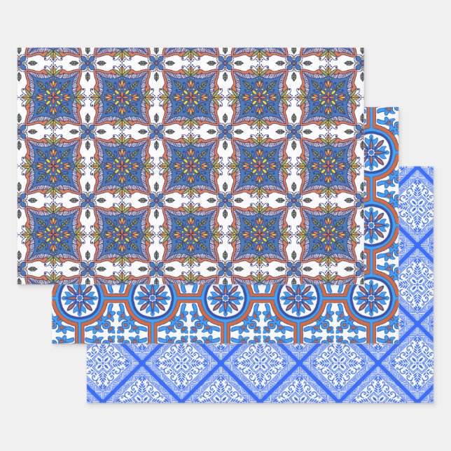 Beautiful Tile Designs Wrapping Paper Sheets (Set)