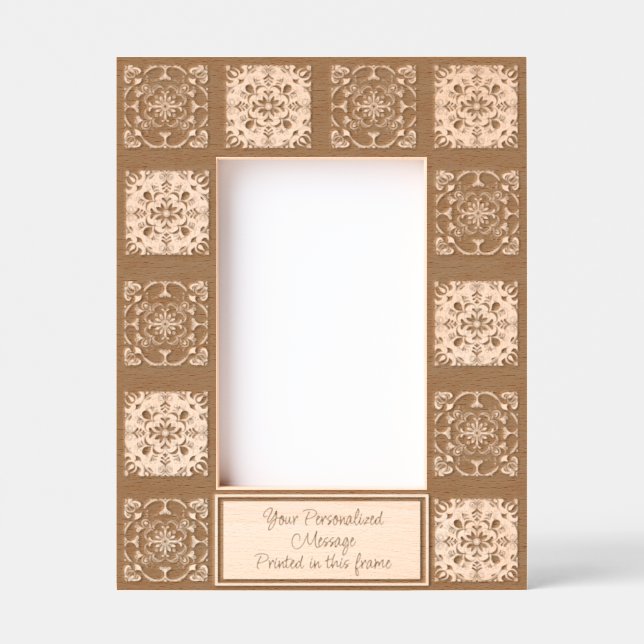 Beautiful tiles geometric patterns generic message etched frames (Front)