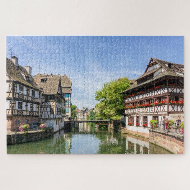 Beautiful Timber Homes Strasbourg France Travel Jigsaw Puzzle (Horizontal)