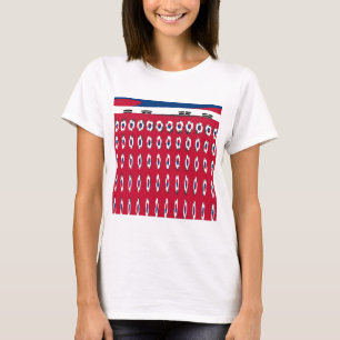 Beautiful Tiny Korean Flag Design A Red Base Print T-Shirt