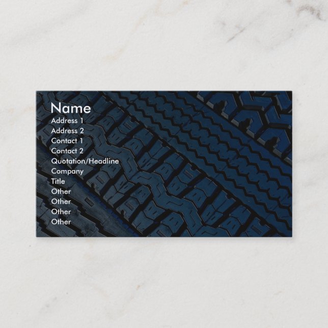 Beautiful Tire tread pattern Business Card (Front)