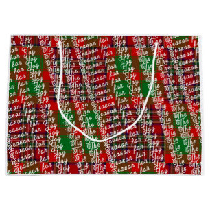 Beautiful 'Tis The Season For Joy Christmas Giving Large Gift Bag