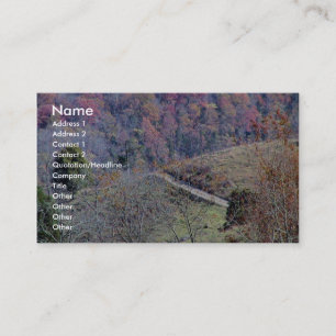 Beautiful Track On The Mountains Full Of Orange An Business Card