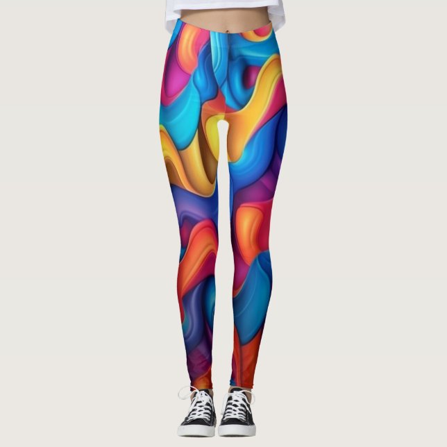 Beautiful Traditional Abstract Art Leggings (Front)