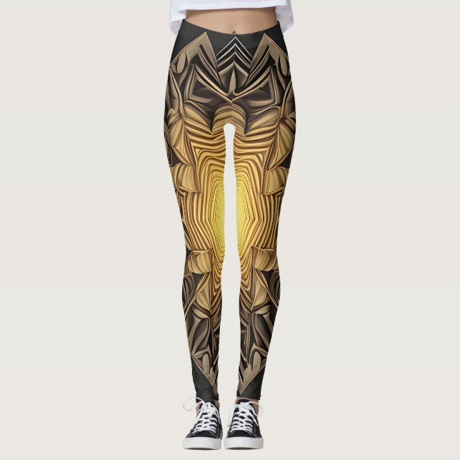 Beautiful Traditional Abstract Art Leggings (Front)