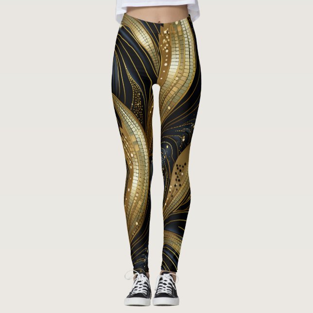 Beautiful Traditional Abstract Art Leggings (Front)
