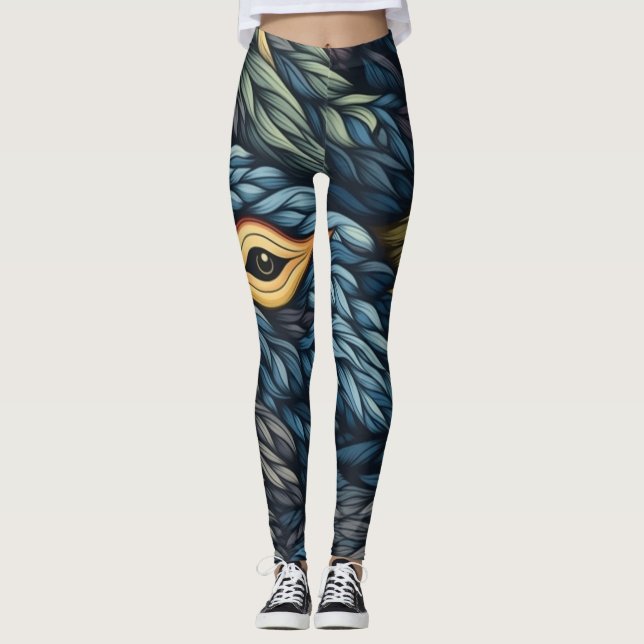 Beautiful Traditional Abstract Art Leggings (Front)