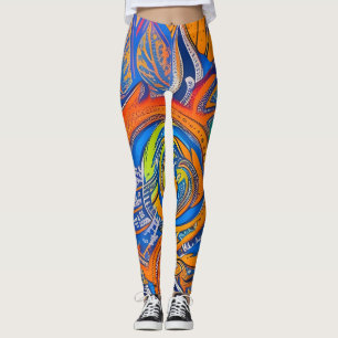 Beautiful Traditional Abstract Art Leggings