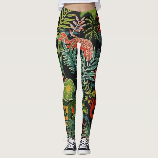 Beautiful Traditional Abstract Art Leggings (Front)