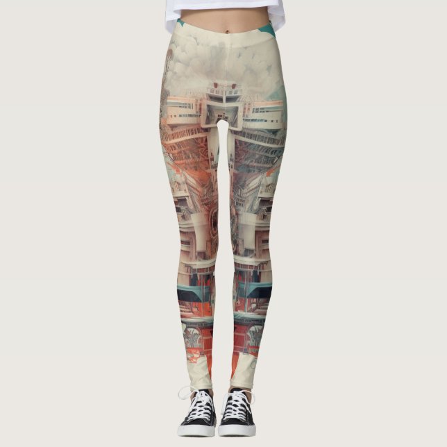 Beautiful Traditional Abstract Art Leggings (Front)