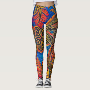 Beautiful Traditional Abstract Art Leggings