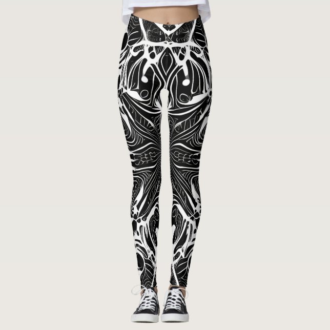 Beautiful Traditional Abstract Art Leggings (Front)