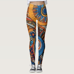 Beautiful Traditional Abstract Art Leggings