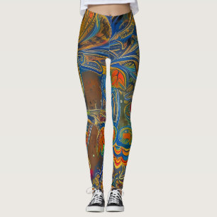Beautiful Traditional Abstract Art Leggings