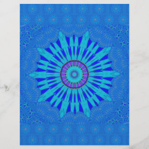 Beautiful Traditional  Blue vector pattern art des