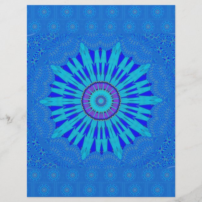 Beautiful Traditional  Blue vector pattern art des (Front)