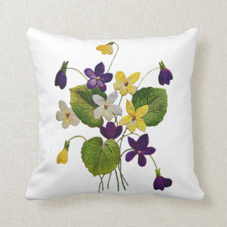 Beautiful Traditional Jacobean Crewel Embroidery P Cushion