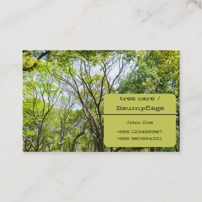 beautiful tree apples swung branches green leaves business card (Front)
